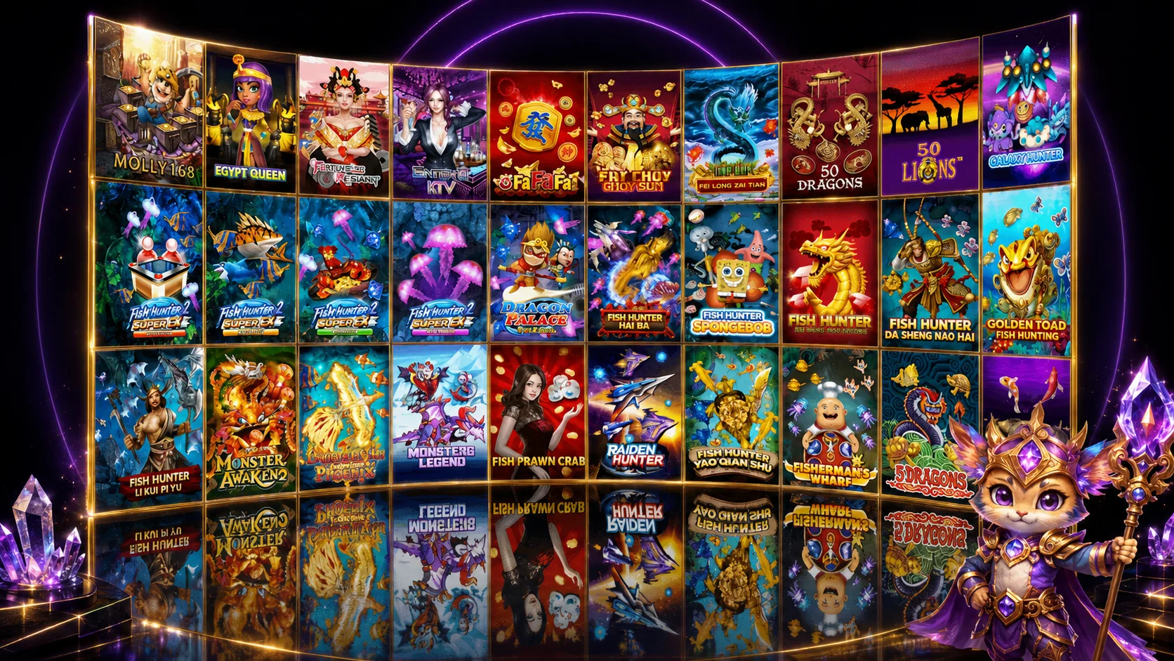 รวมเกมสล็อตและเกมตกปลาใน Molly168